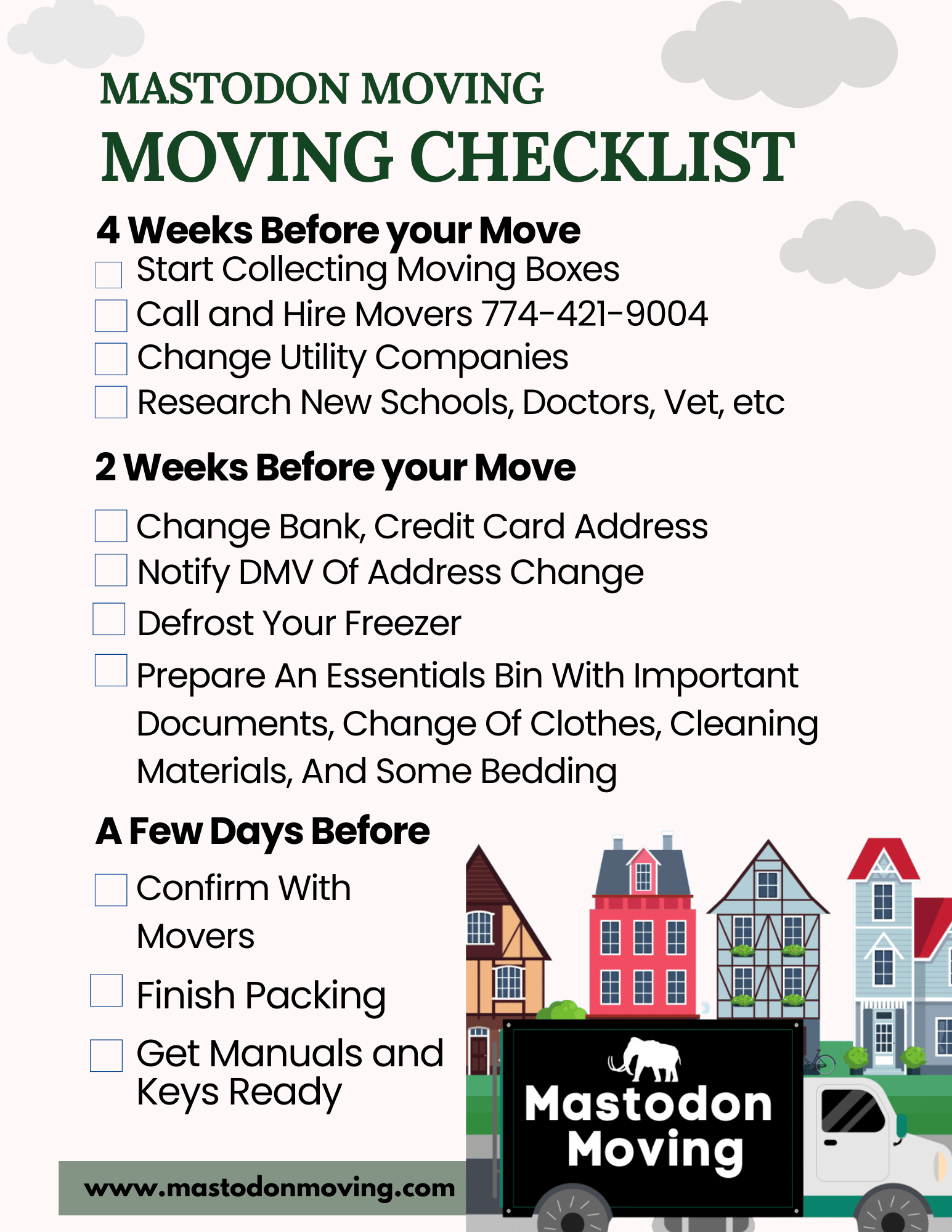 boston moving checklist