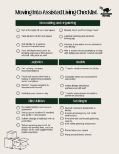moving into assisted living checklist